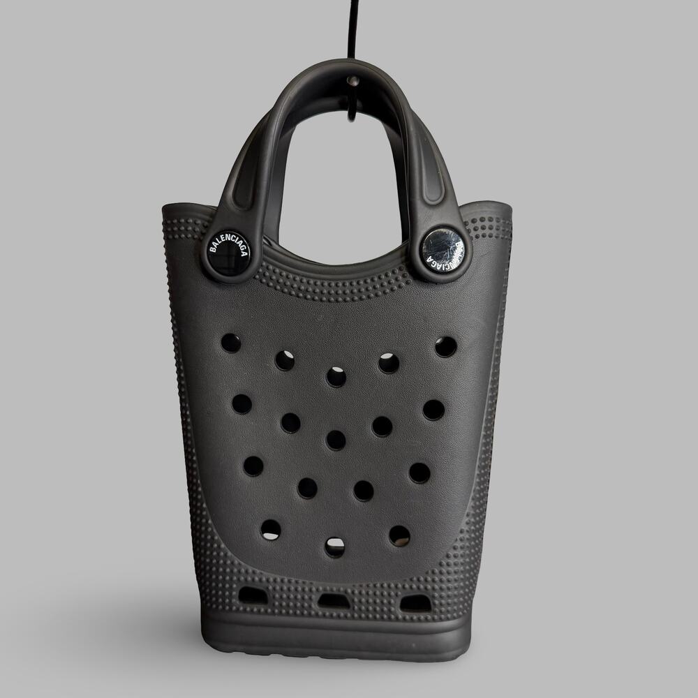 Balenciaga x Crocs Large Tote Bag Matte Black Rubber